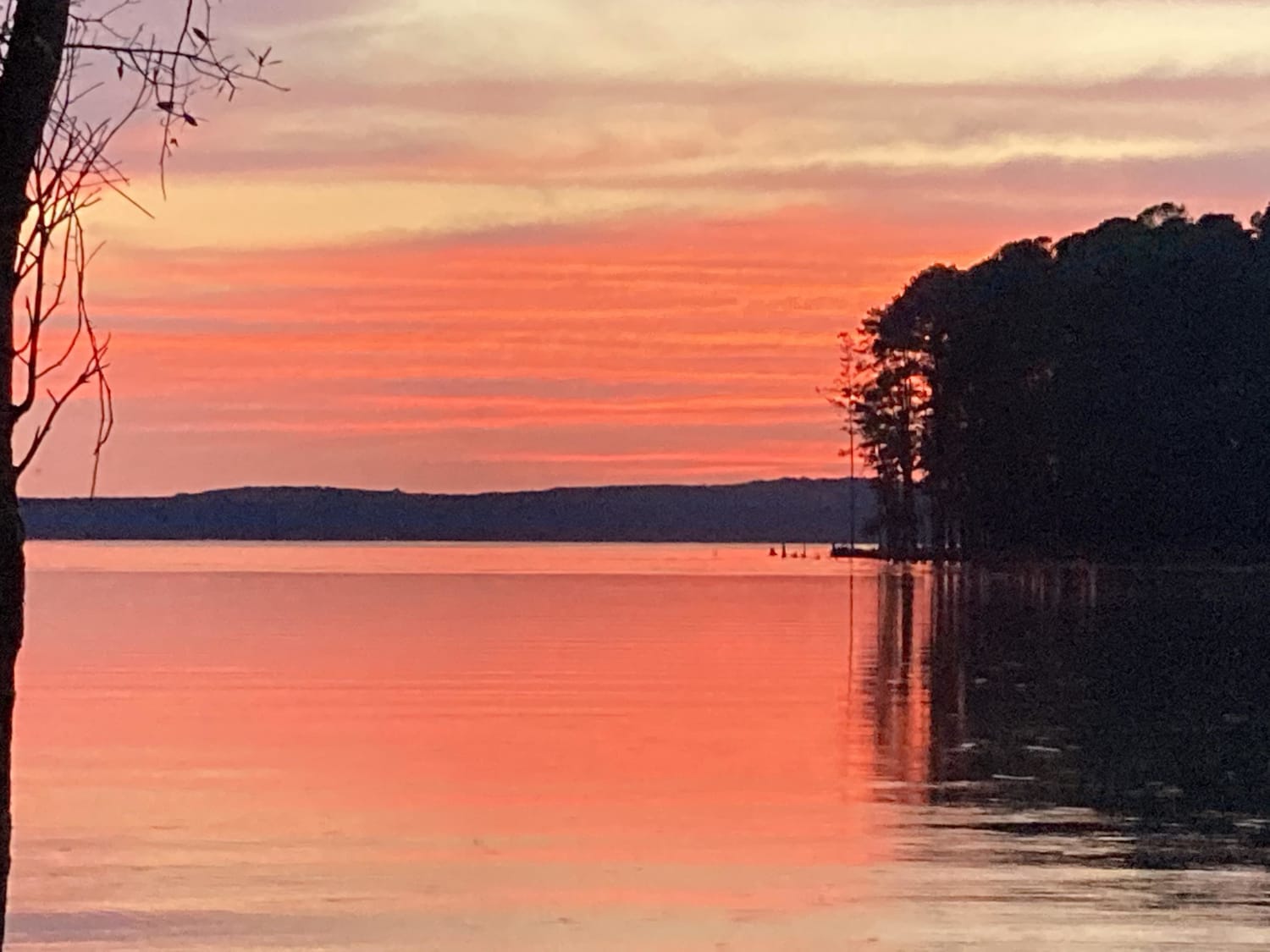 Jordan Lake, North Carolina tonight