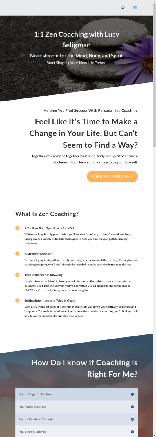 Zen Coaching Services - Zen Coaching with Lucy