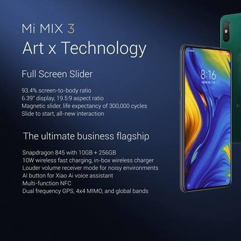 Xiaomi Confirms That MI Mix 3 Will Have 10 GB Of RAM And 5G Support