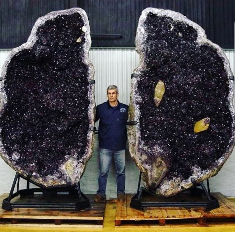 These Gigantic Amethyst Geodes Excavated in Uruguay Stand 22 Feet Tall