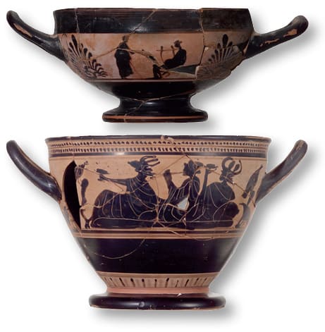 New research suggests that the average capacity of cups used to swill diluted wine during the symposium, an ancient Greek drinking party in a private home, was about the equivalent of a soda can.