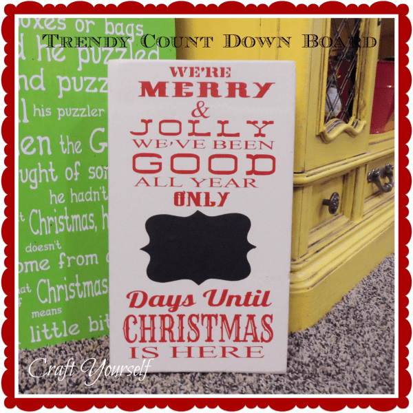 Trendy Christmas Count down block - Craft