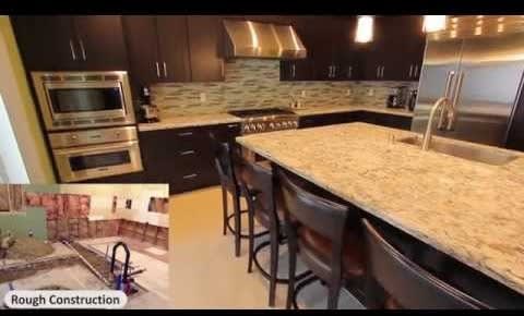 Design Build Rowland Heights Modern Black L-Shaped Kitchen with Custom Cabinets by APlus