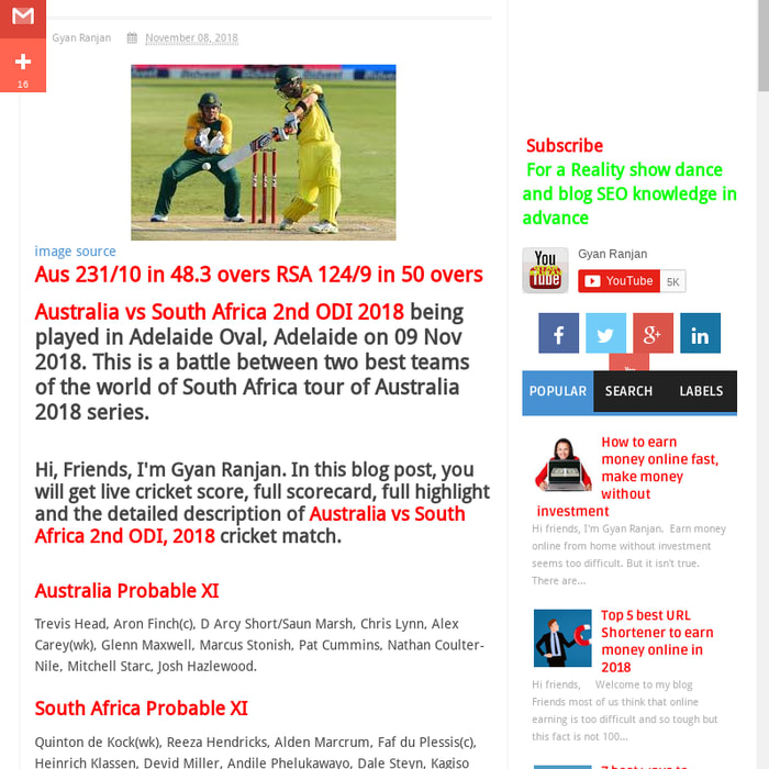 Australia vs South Africa 2nd ODI 2018, Battle between two best teams