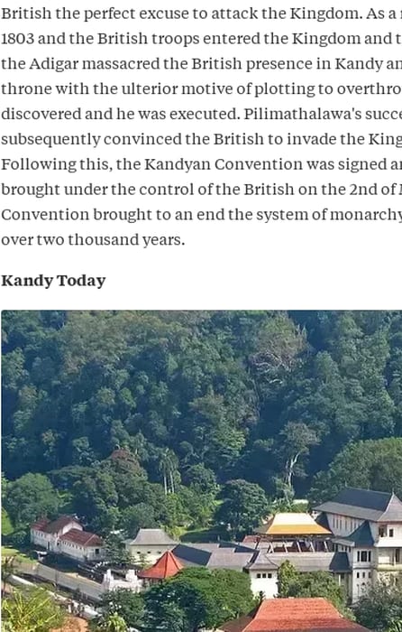 The History of Kandy - The Last Kingdom of the Island of Ceylon