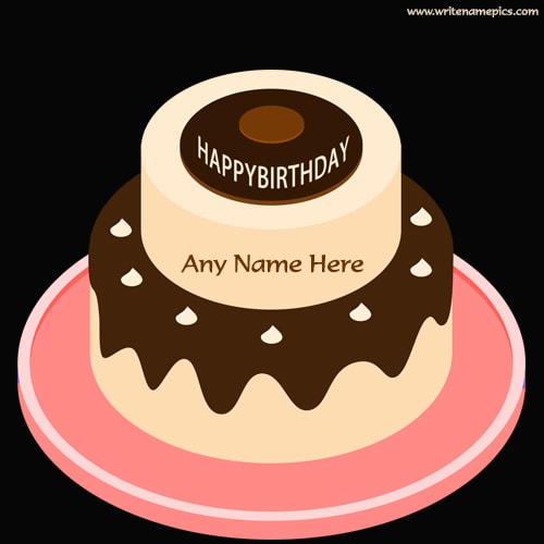 birthday chocolate cake images with name editor