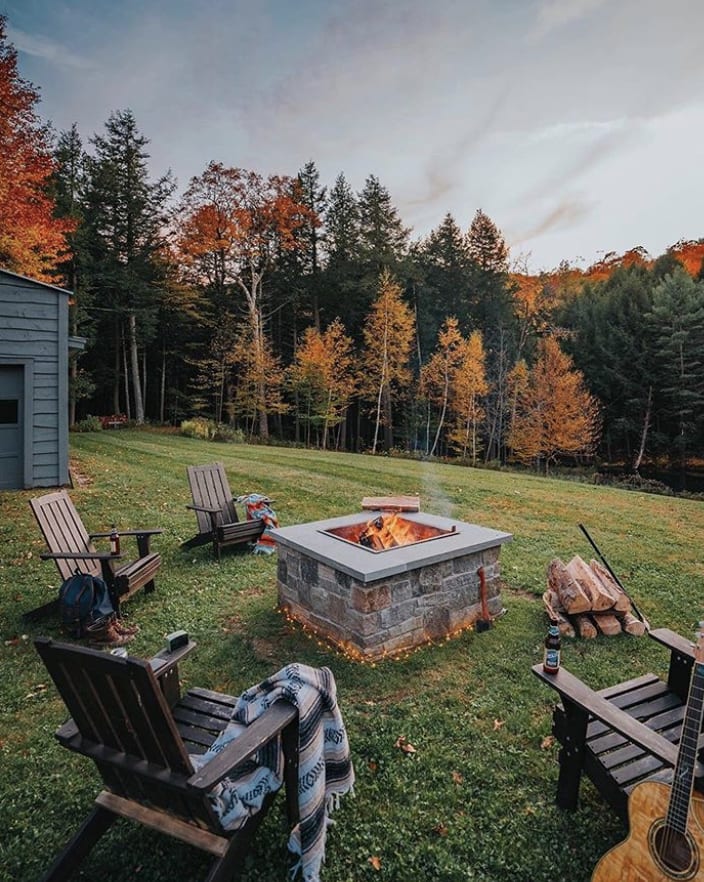 This looks like the nicest fire pit I've ever seen haha. What a setup! Located in Vermont