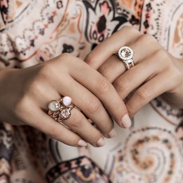 Soft Rose and Cream Colors Rings