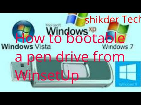 How to bootable pen drive with winsetup