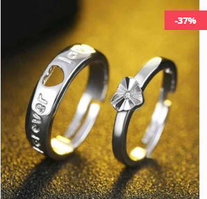 Forever Love Adjustable Couple Finger Ring - DST 02 price in bangladesh