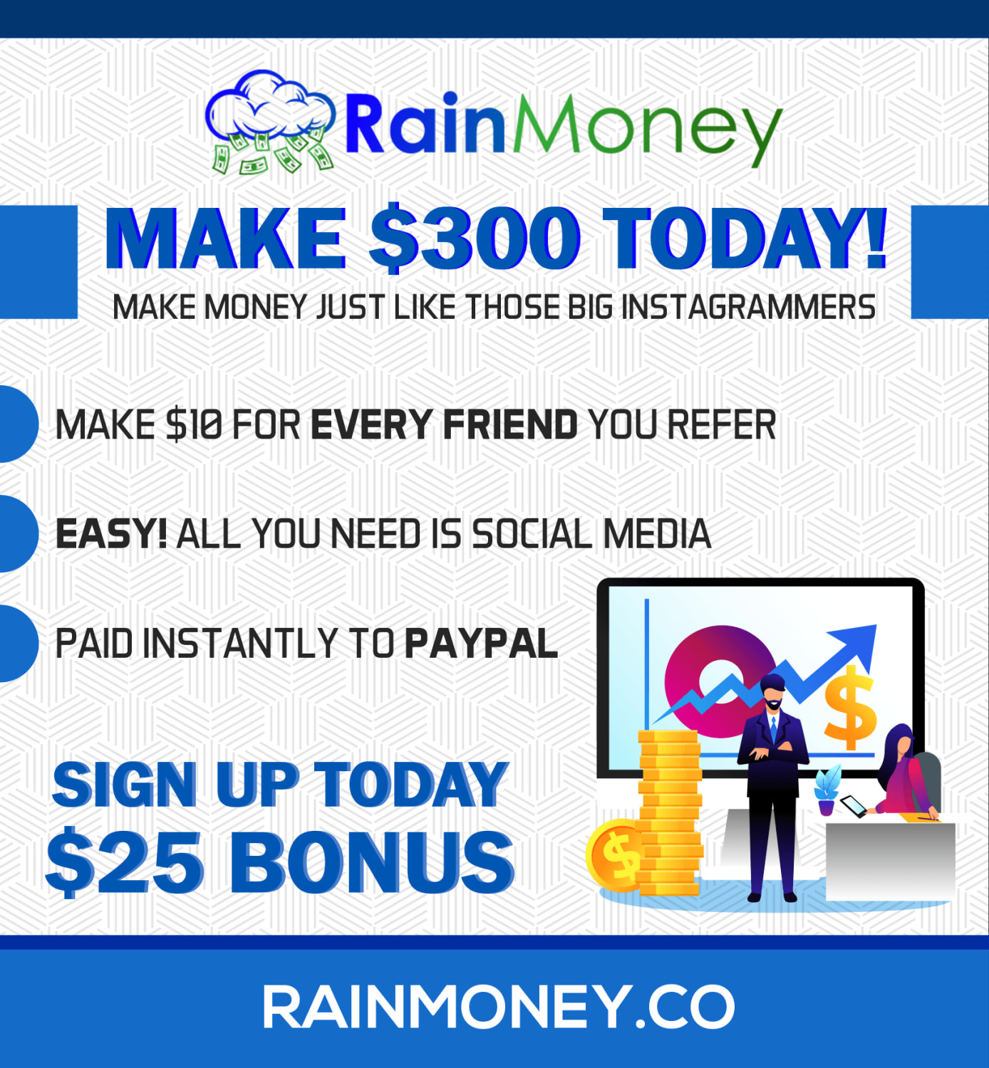Monetize Your Social Media & Make Money Rain
