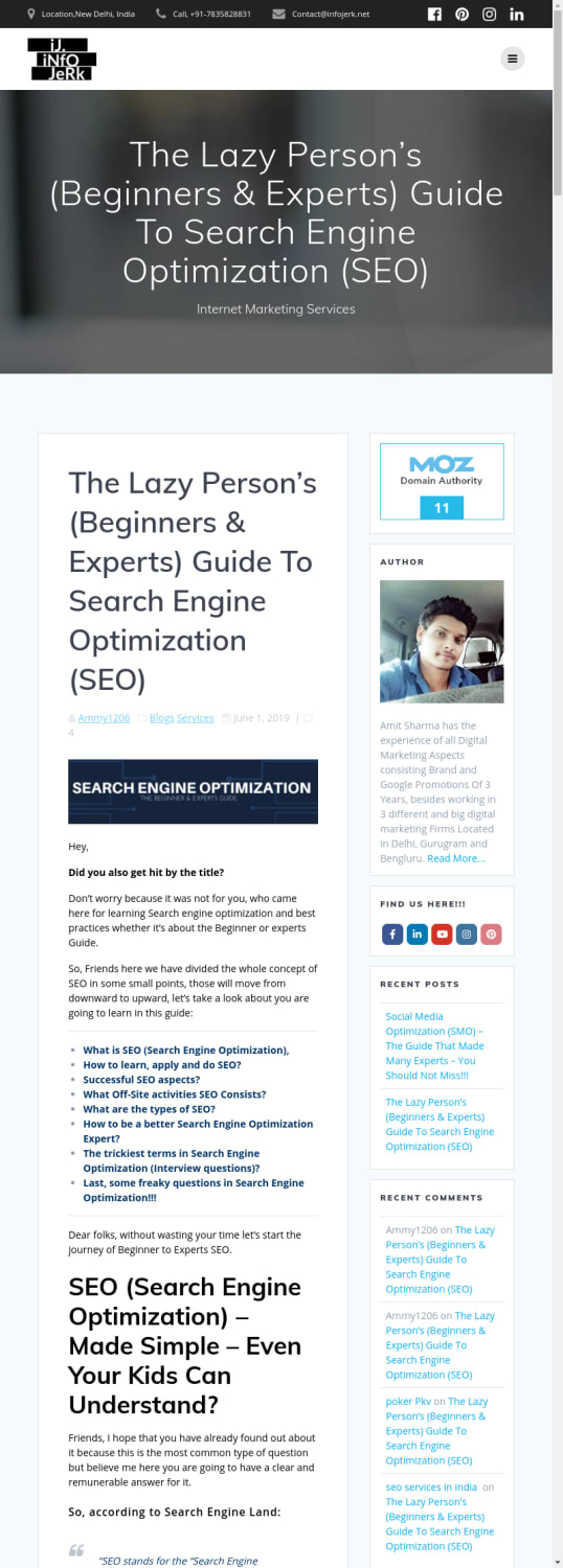 The Lazy Person's (Beginners & Experts) Guide To Search Engine Optimization (SEO)