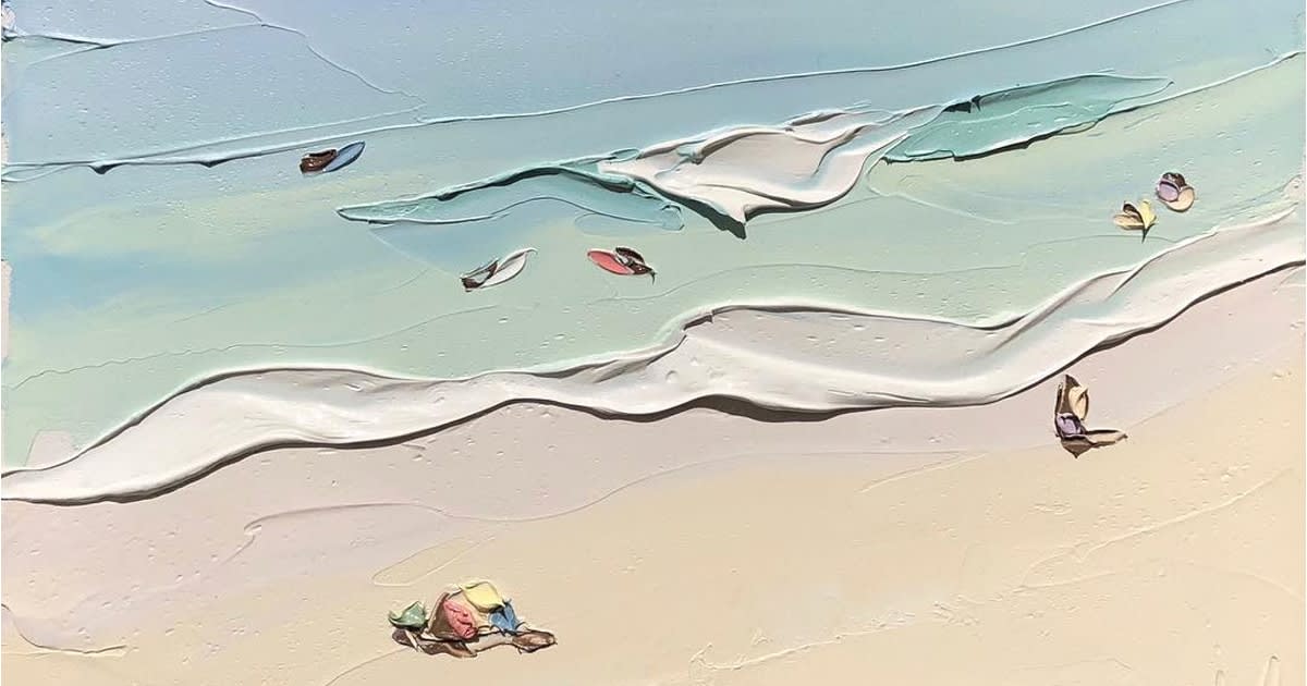 Artist’s Textured Oil Paintings Perfectly Capture a Relaxing Day at the Beach