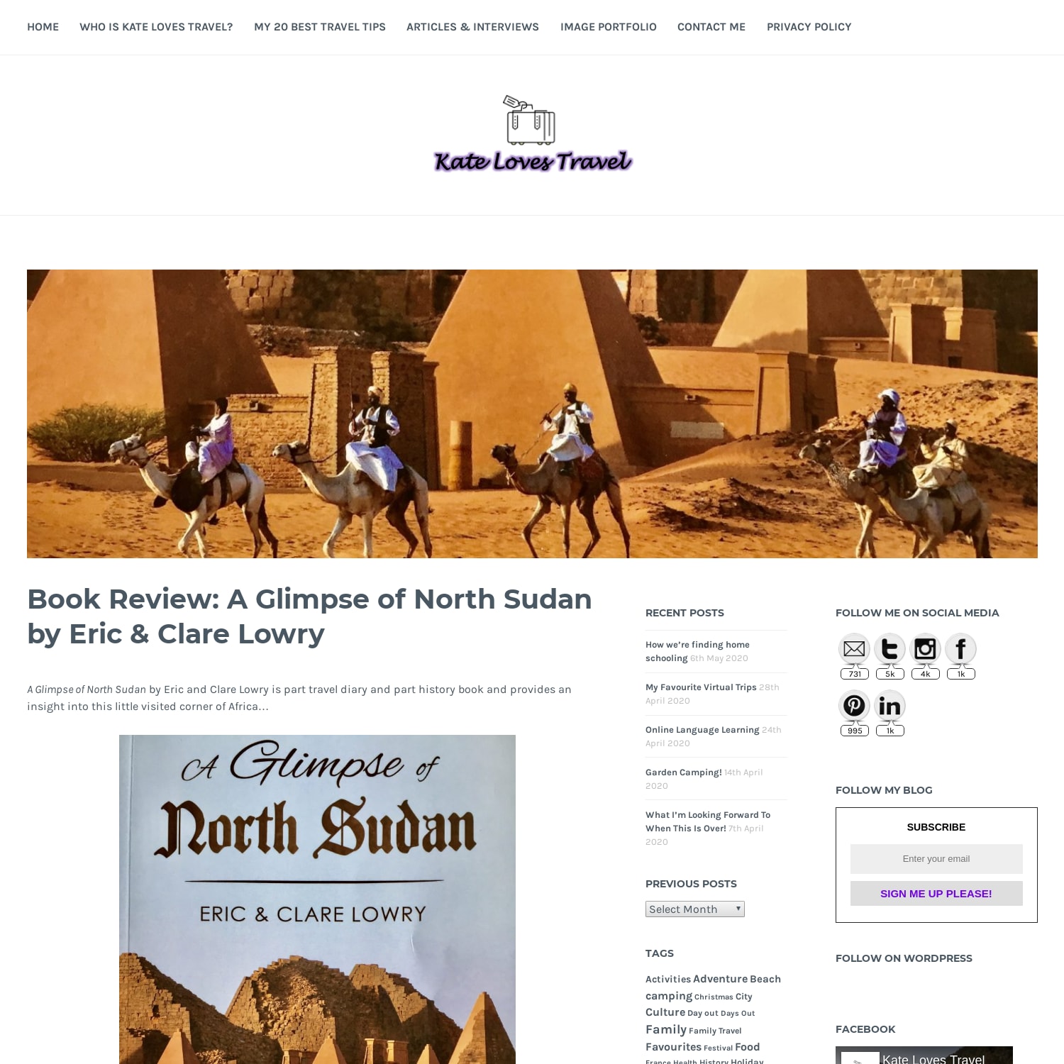 Book Review: A Glimpse of North Sudan by Eric & Clare Lowry