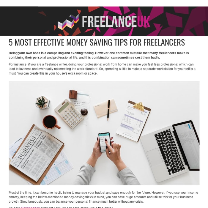 5 most effective money saving tips for freelancers :