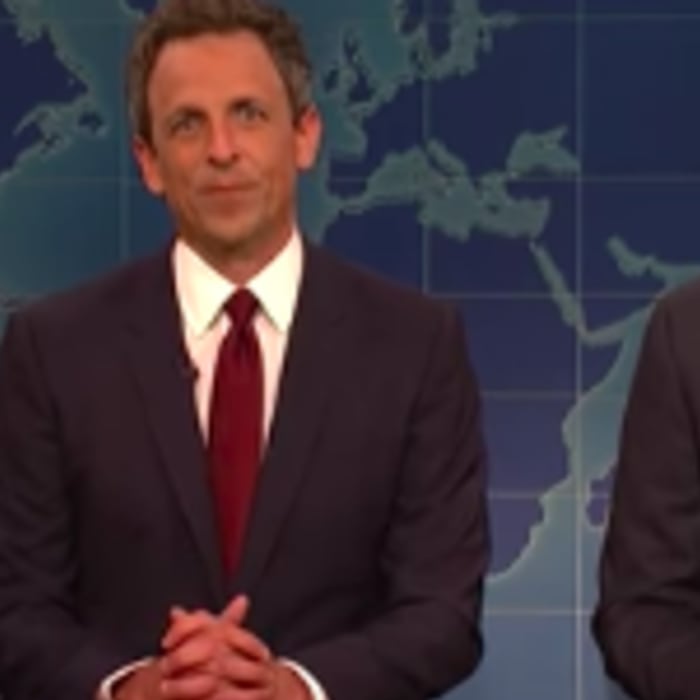 Seth Meyers Returns To 'Weekend Update' Desk After Years Away From 'SNL'