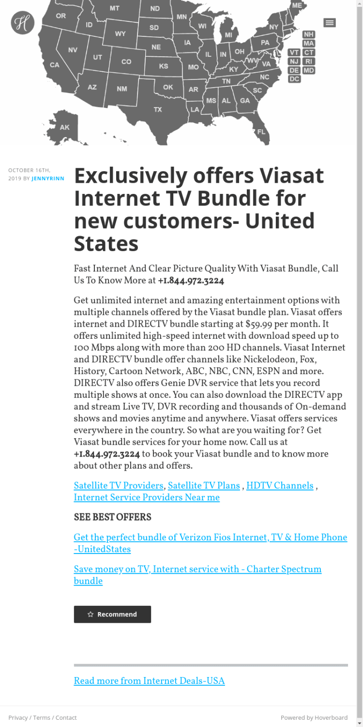 Exclusively offers Viasat Internet TV Bundle for new customers- United States - jennyrinn