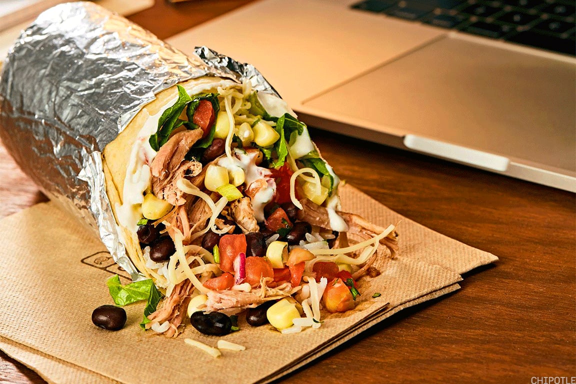 Make your stock or food order at Chipotle to go