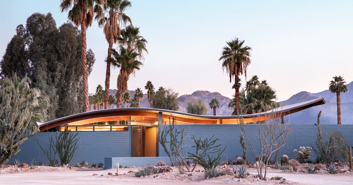 stayner architects restores mid-century 'wave' house in palm desert, california