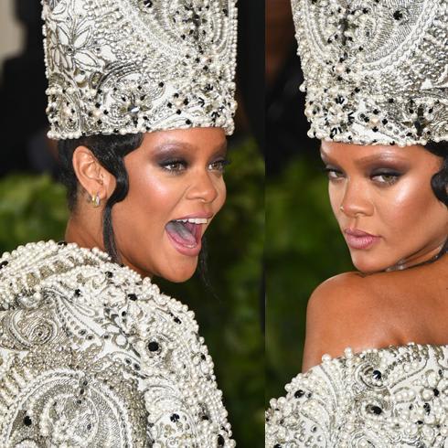 Rihanna Uses A Lookalike Model To Test Makeup Looks!