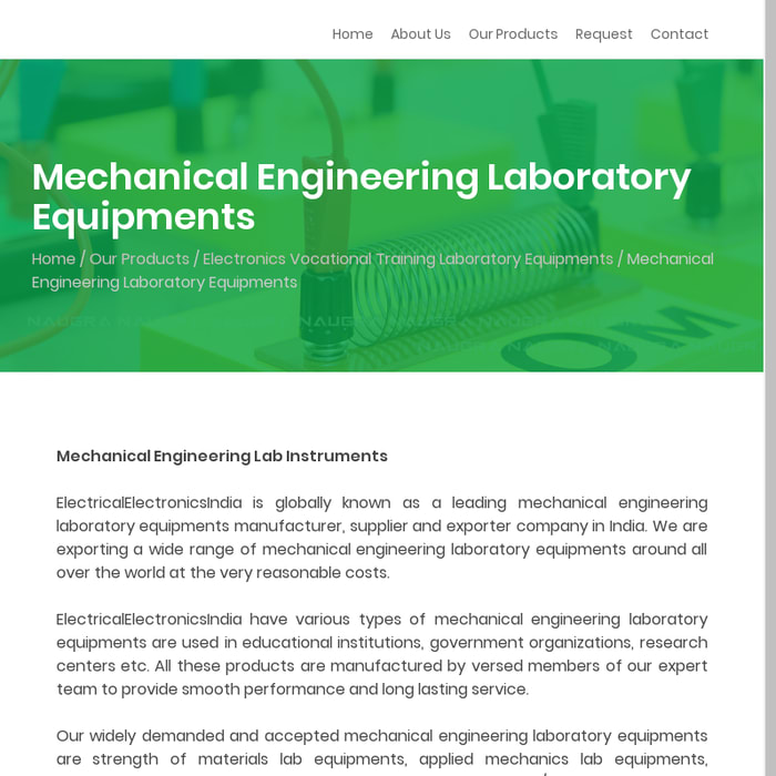 Mechanical Engineering Laboratory Equipments Manufacturers, Suppliers and Exporters in India