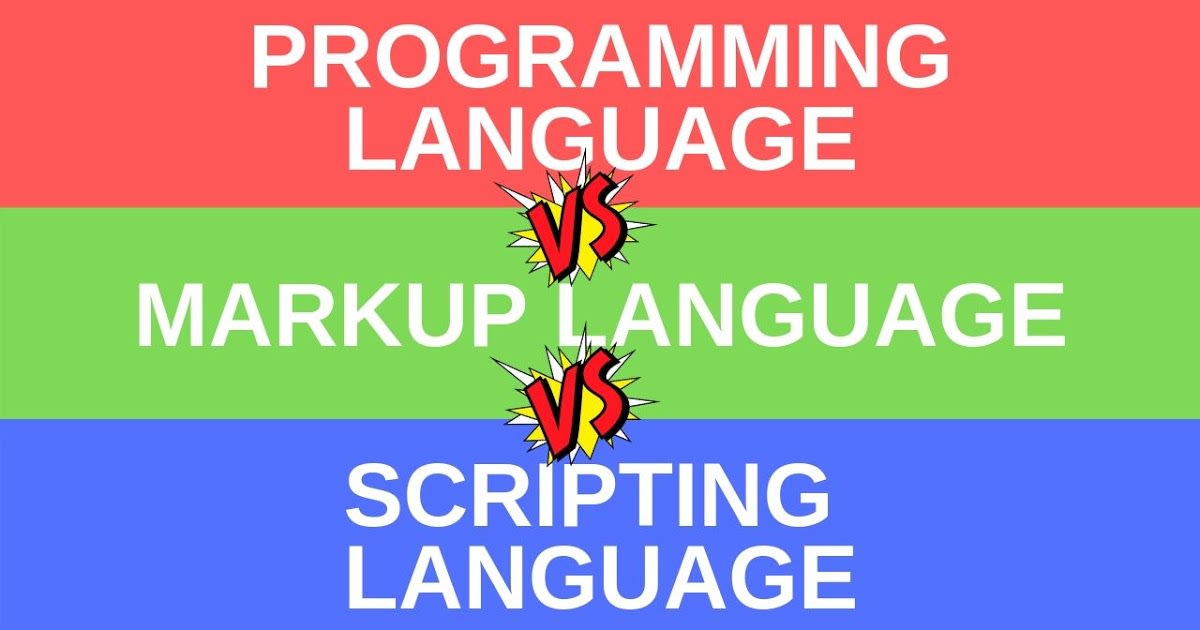 Programming vs Markup vs Scripting Languages