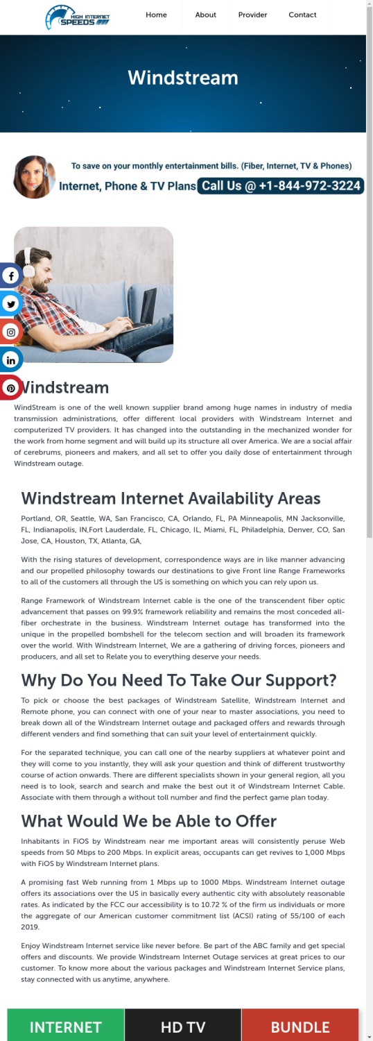 Windstream Internet, TV and Phone plans