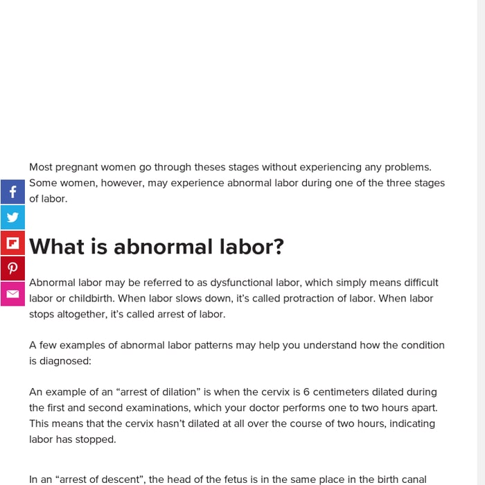 Abnormal Labor: Stages, Symptoms, and Causes
