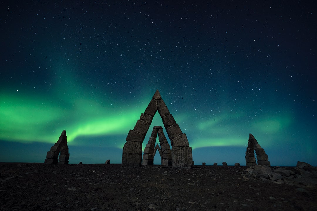 One of the most magical nights in my life. That's the Arctic Henge in the north of Iceland.