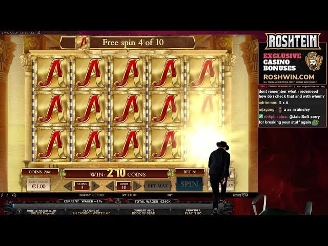 Book of Dead Slot BIG WIN Bonus Game - 4890.00 EUR