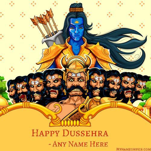 Dussehra 2018 Wishes Images With Name
