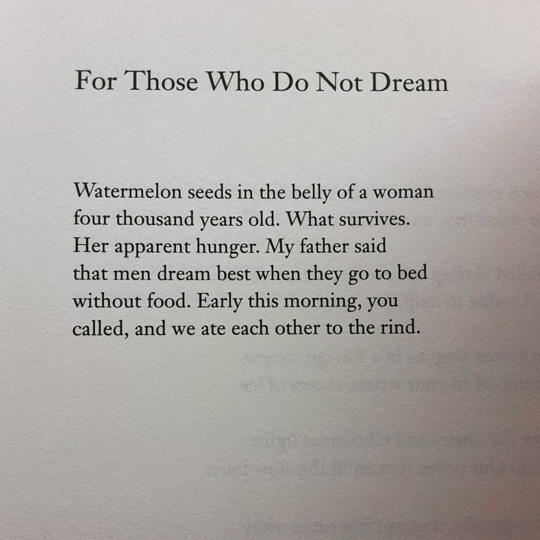 @poetryisnotaluxury on Instagram: “For Those who Do Not Dream by Timothy Liu From Say Goodnight @copper_canyon_press 1998”