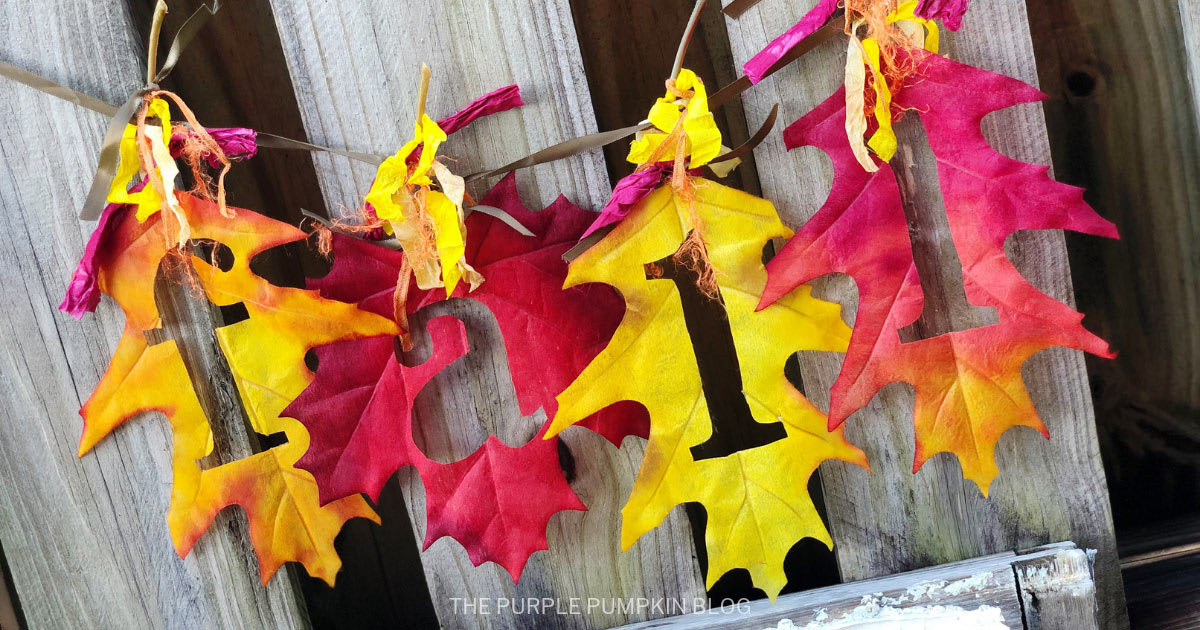 Fall Leaf Banner - A Quick & Easy Autumn Craft to Make for Your Home!