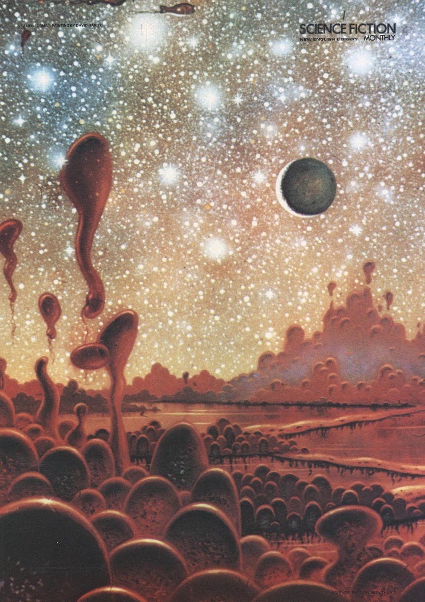 "Alien Forms" by David A. Hardy, published in Science Fiction Monthly ...