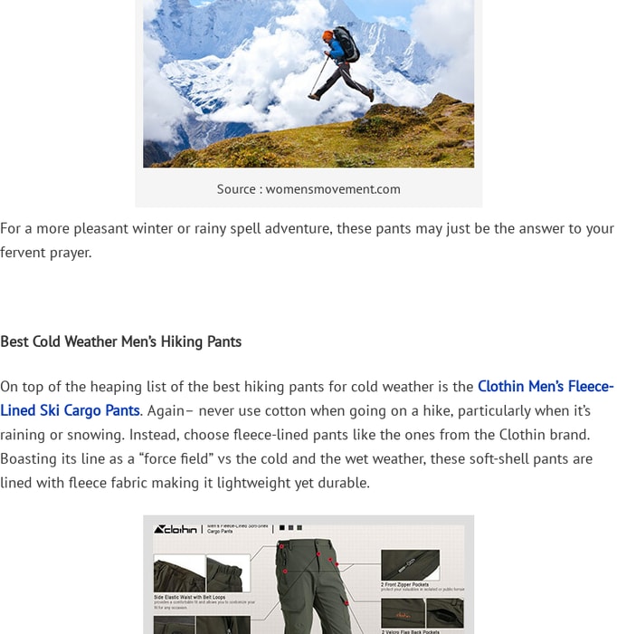 Best Cold Weather Hiking Pants: Gearing Up For A Winter Wonderland Hike