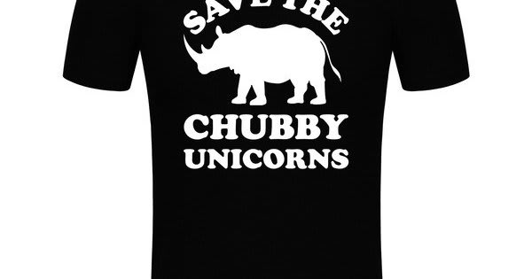 Save The Chubby Unicorns Letter Print T-shirt