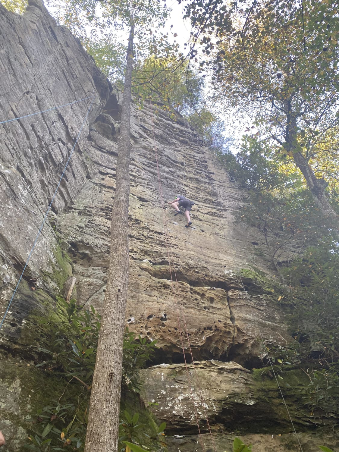 First time climbing outside! Did a with pro climber Sam Elias