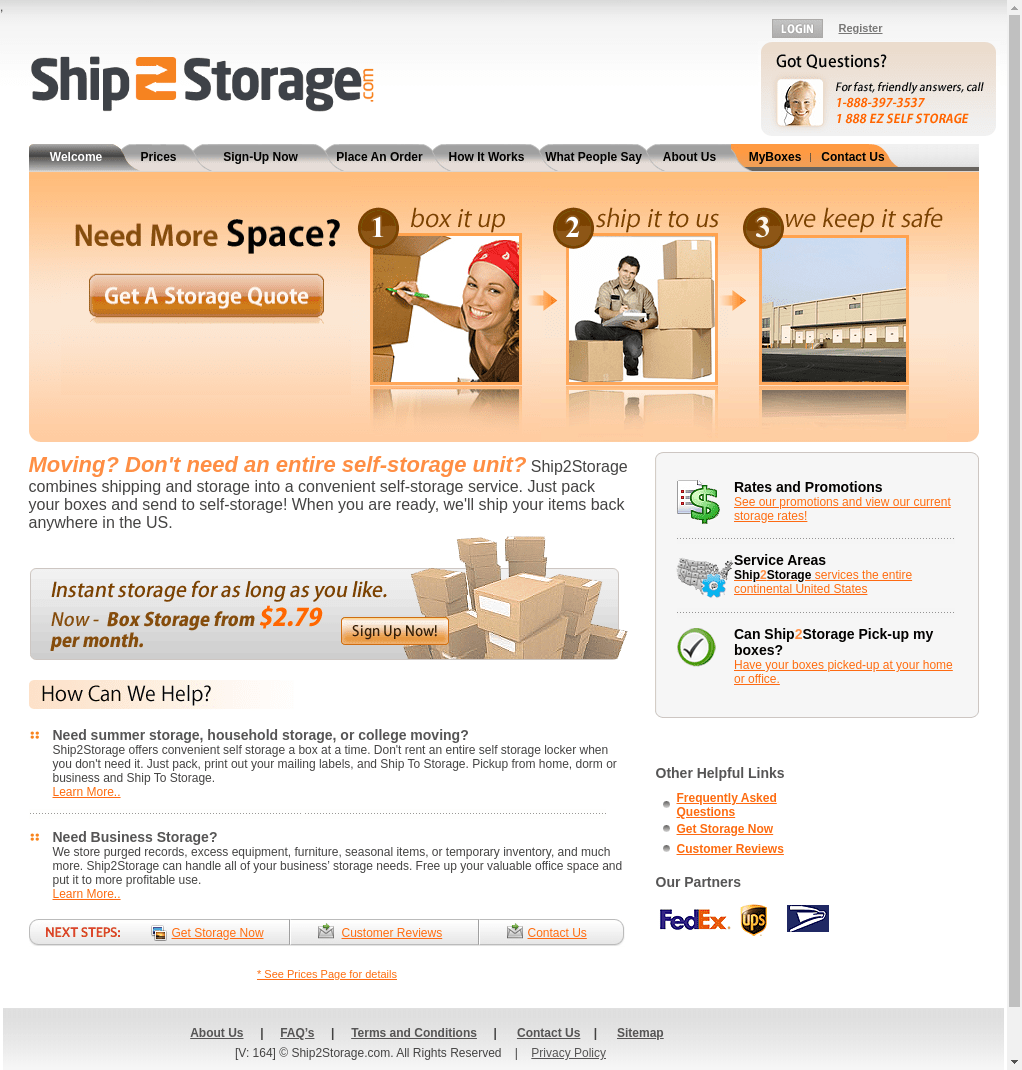 Storage, Shipping & Service!