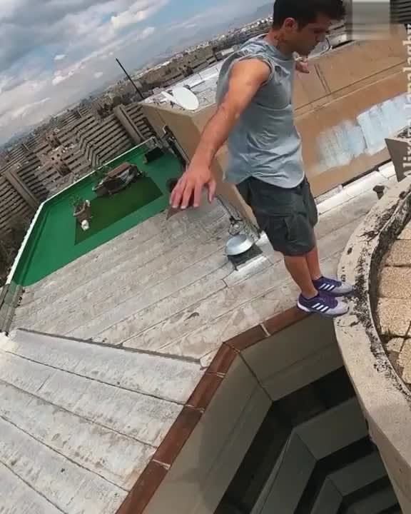 Backflip across a building