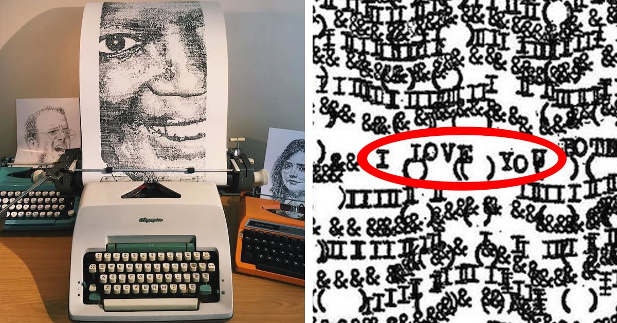 Amazing Art Created With Typewriters Have Hidden Messages Within Them