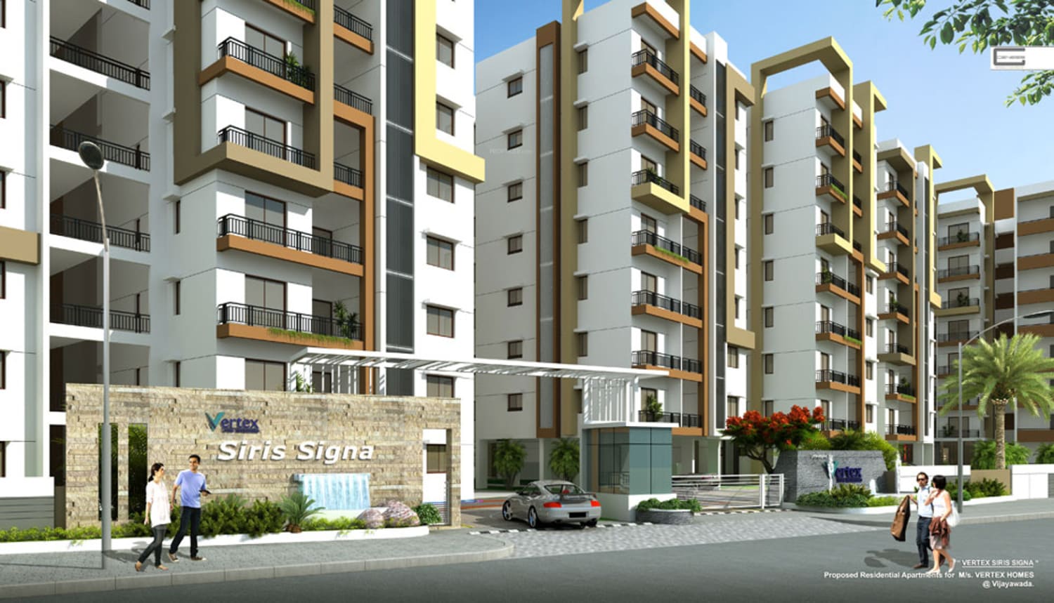 2 and 3 BHK Luxury Gated Community Flats/ Apartments for sale in Vijayawada - Vertex Siris Signa