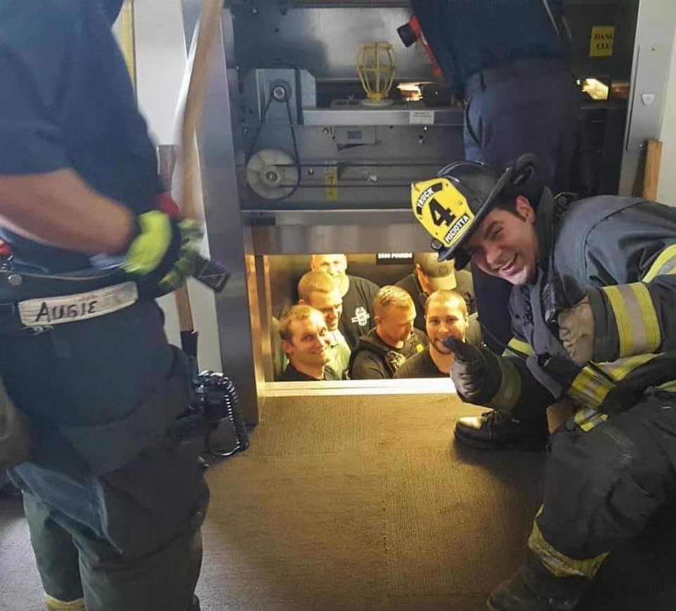 The Kansas City Fire Department had to rescue the Kansas City Police Department.
