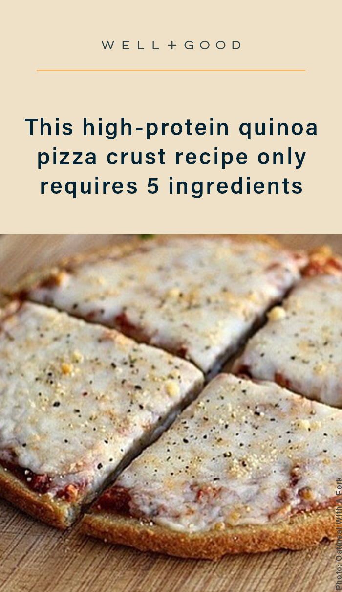 This high-protein quinoa pizza crust recipe only requires 5 ingredients—and they're all pantry stapl