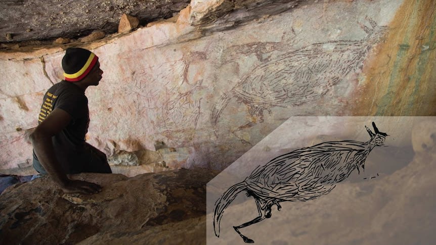 When this kangaroo was painted, the world was in an ice age