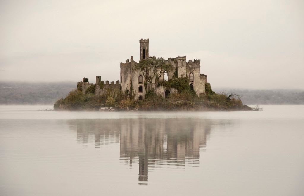 The Abandoned McDermott's Castle on Castle Island in County Roscommon, Ireland