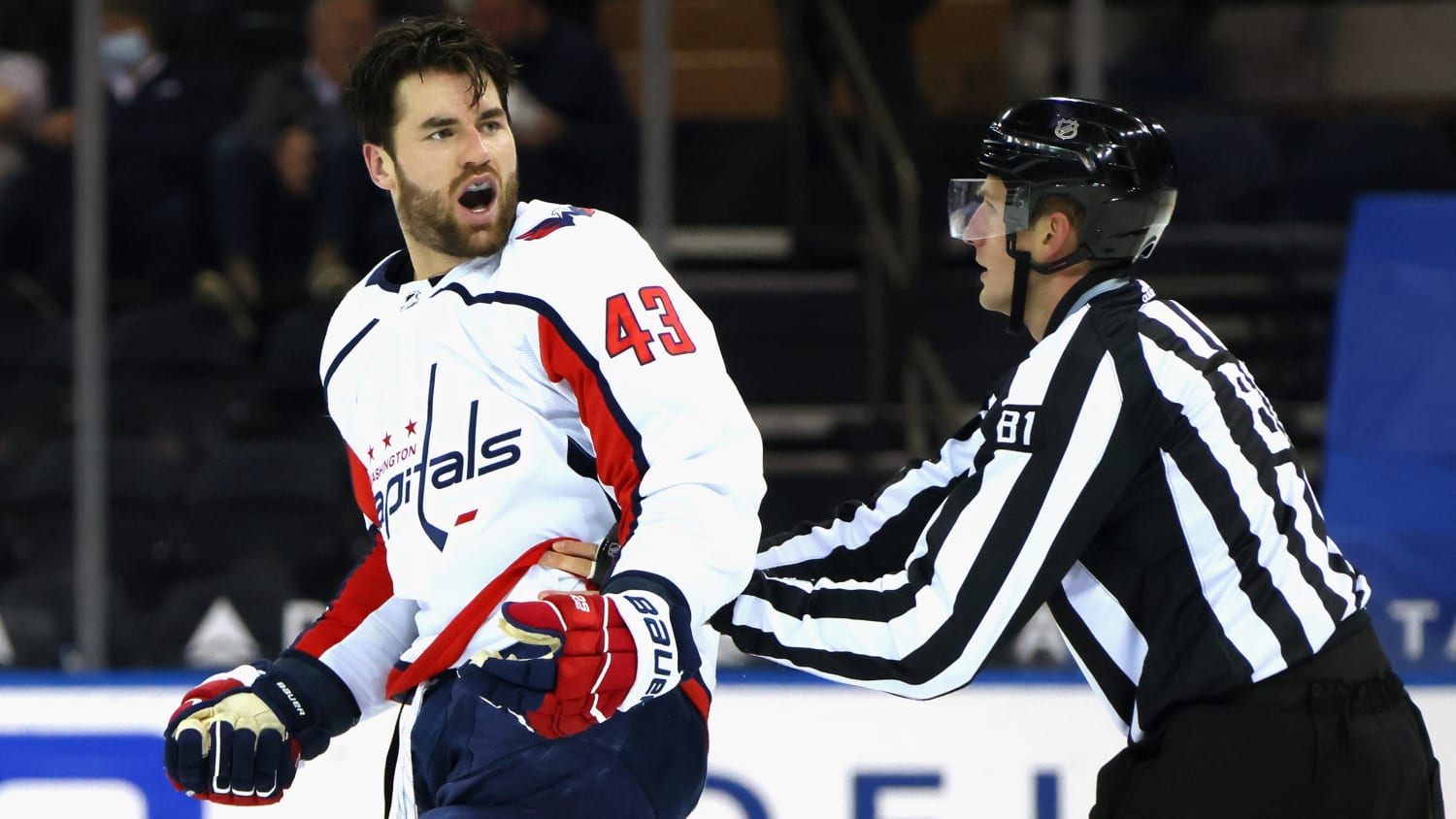 Capitals' Tom Wilson says he initially thought Monday's Rangers dustup was 'routine hockey scrum'