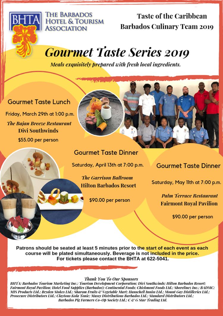 Barbados Culinary Team - Gourmet Taste Series - What's On In Barbados