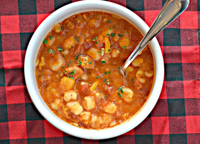 Instant Pot Pork and Hominy Stew