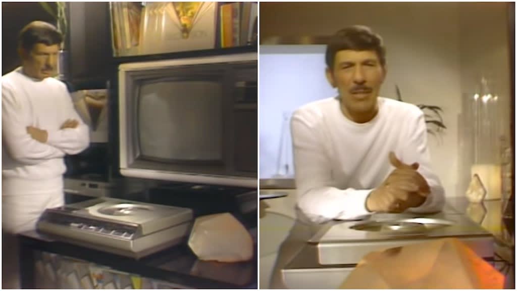 Leonard Nimoy Is Introduced to the Magnavision LaserDisc Player by a Blinking, Bleeping Rock in 1981