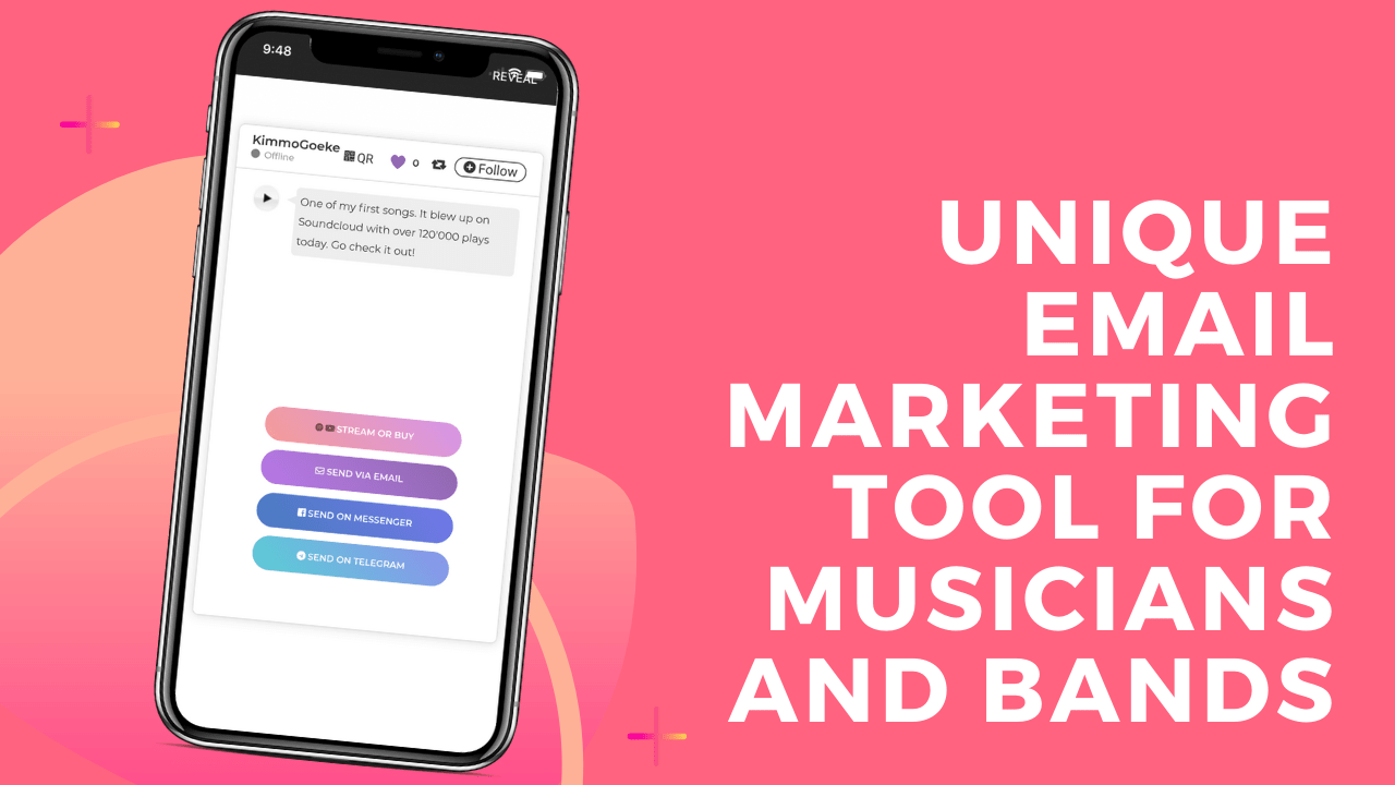Unique email marketing tool for musicians and bands